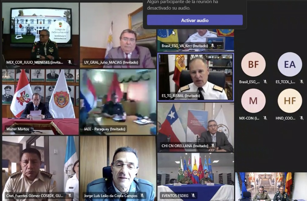 Videoconferencia de la Asociación de Colegios de Defensa Iberoamericanos – ACDIA