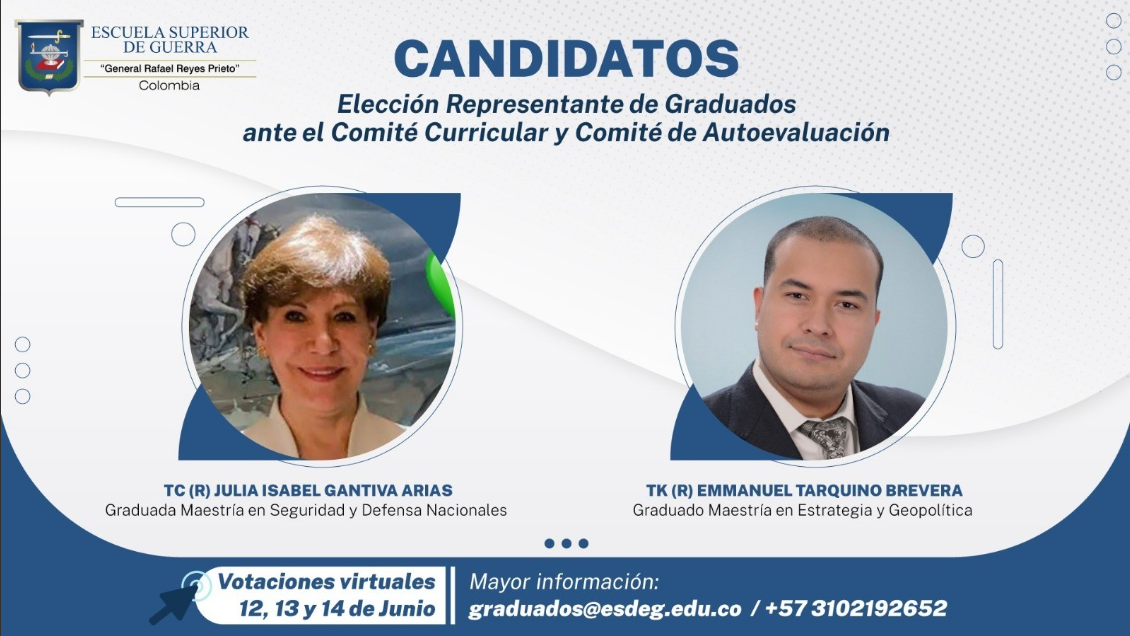 ELECCIÓN REPRESENTANTE DE GRADUADOS ANTE COMITÉ CURRICULAR Y COMITÉ DE AUTOEVALUACIÓN