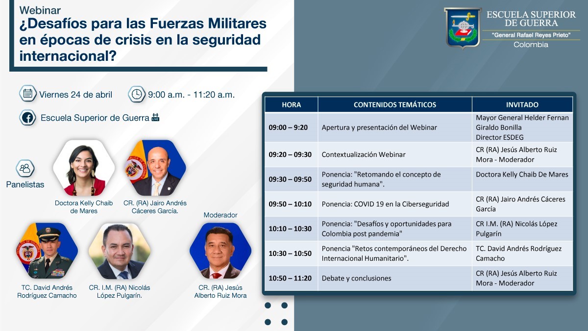 WEBINAR ¿DESAFÍOS PARA LAS FUERZAS MILITARES EN ÉPOCAS DE CRISIS