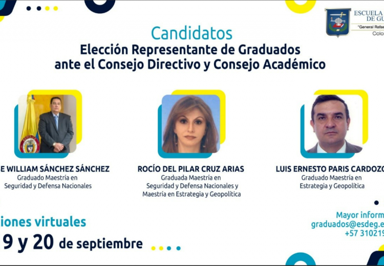 CANDIDATOS ELECCIÓN REPRESENTANTE DE GRADUADOS ANTE EL CONSEJO DIRECTIVO Y CONSEJO ACADÉMICO 